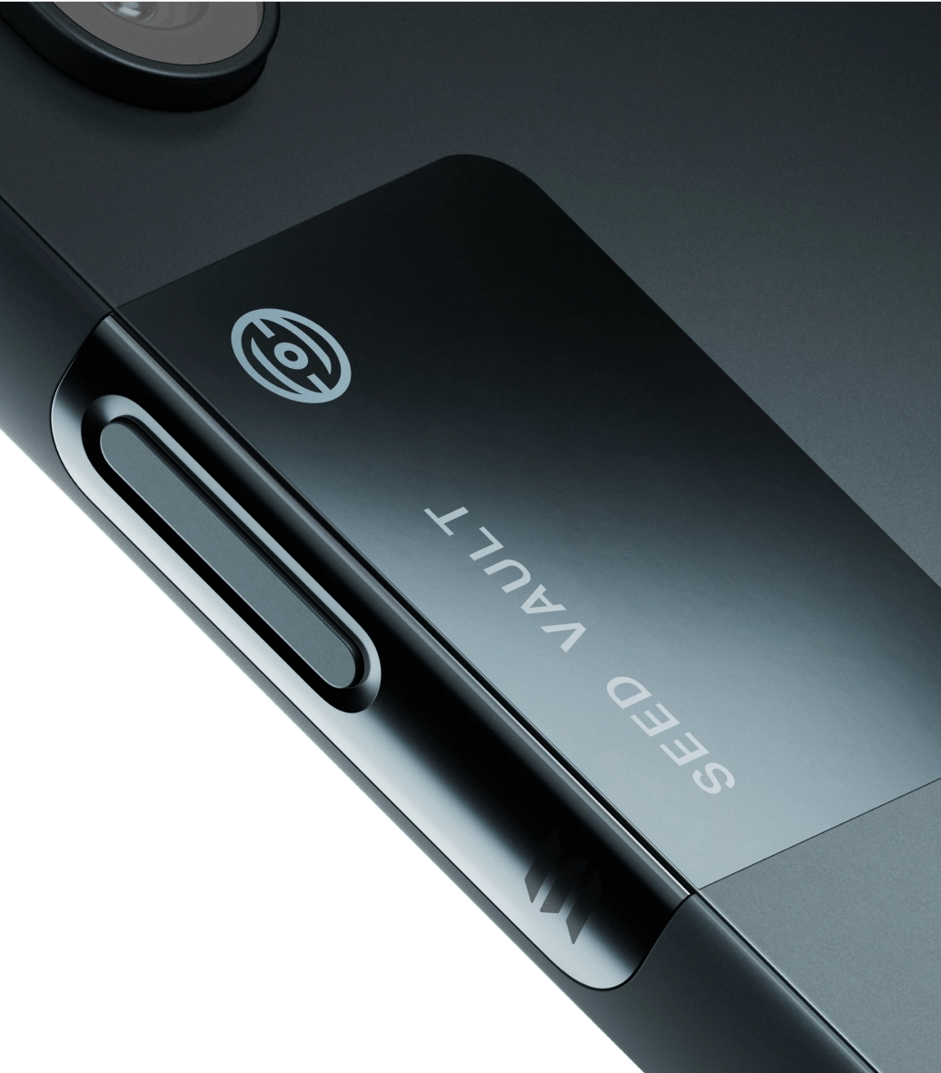 Close up of the Secure Enclave on the side of the phone